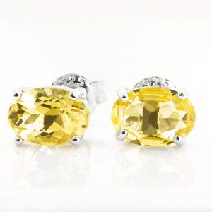 Natural Citrine Sterling Silver Earrings